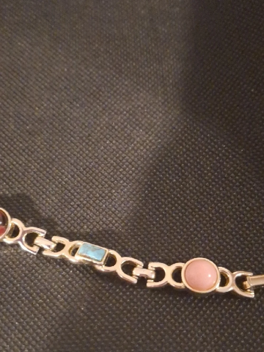 Multicolor Stone Link Bracelet - Women Jewelry - Picture 2 of 4